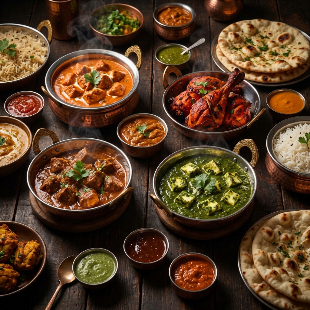 Delicious Indian Curry spread